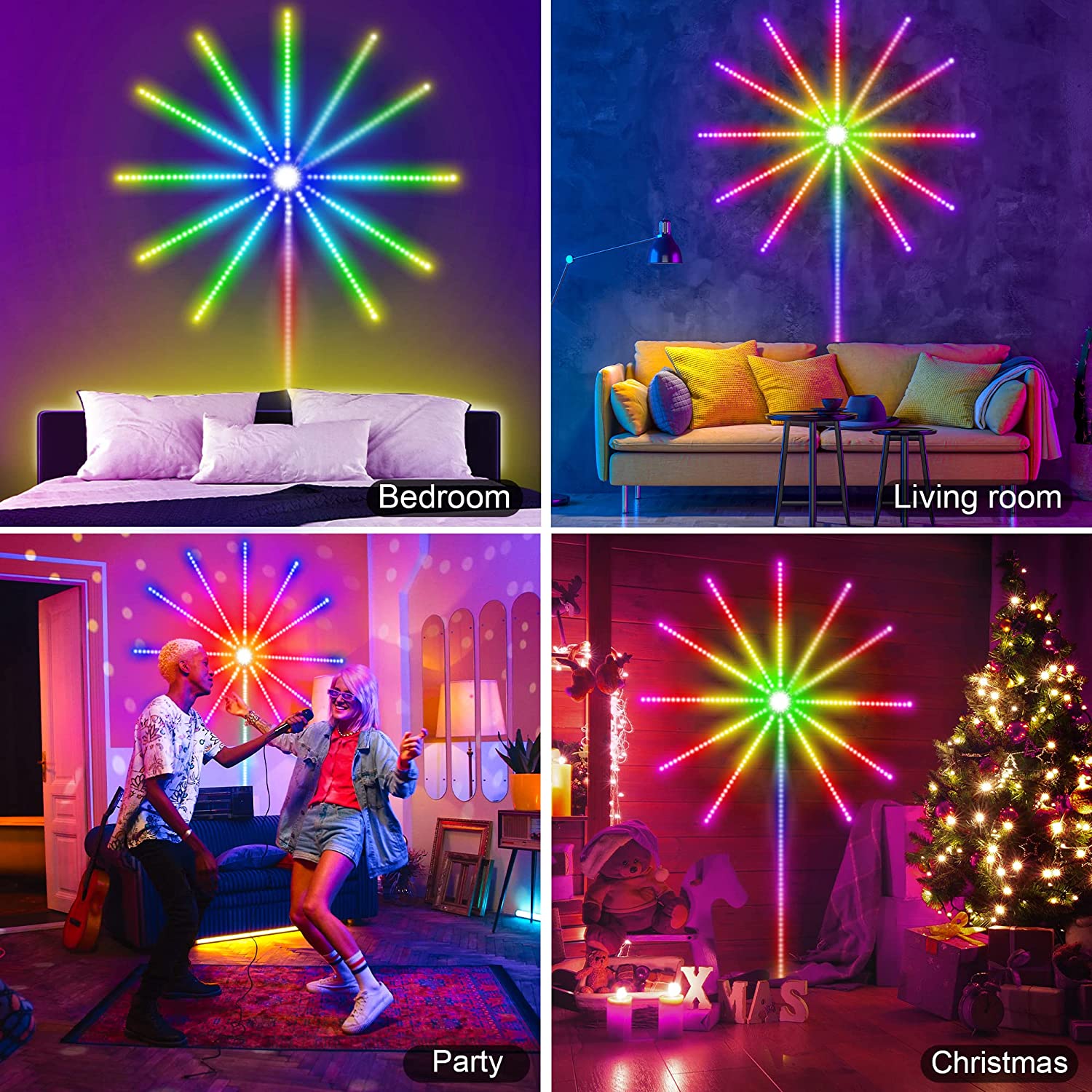 FireworkBeat Sound-Reactive Wall Light