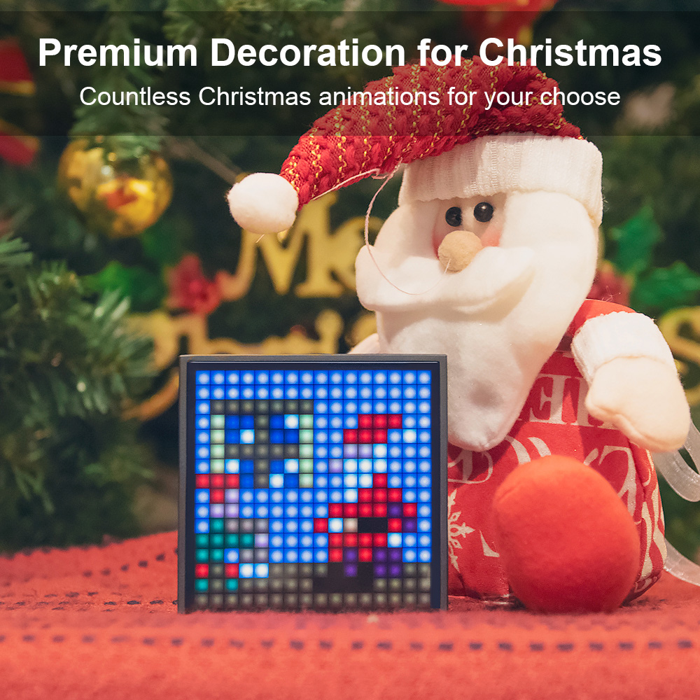 Bluetooth Portable Speaker with Clock Alarm Programmable LED Display for Pixel Art Creation Unique Gift - Image 3