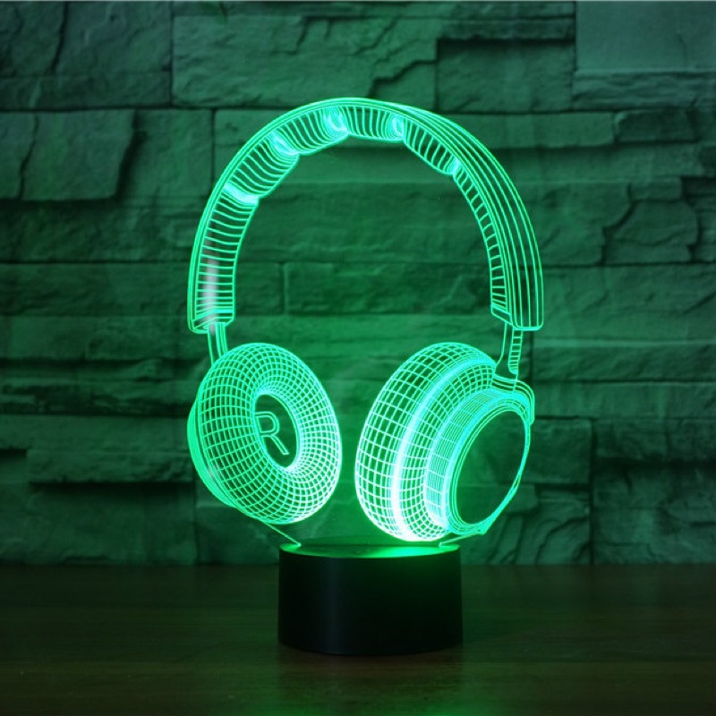 Stereo earphone illusion decorative table lamp - Image 3