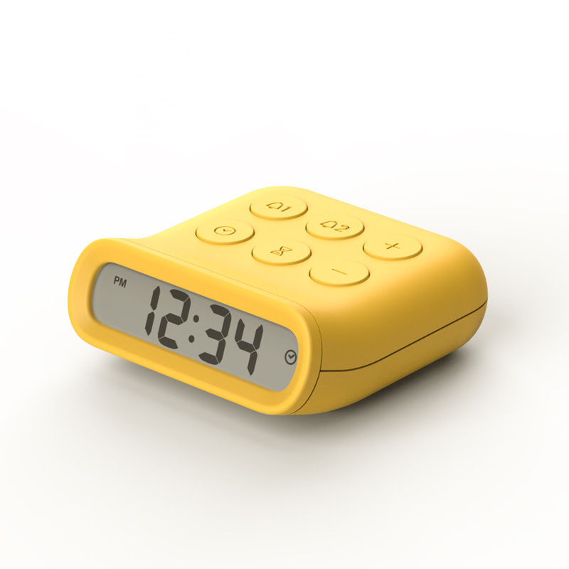 Small Mini Snooze Alarm Clock Electronic LED Time Display Cubic Plastic Made Sensor Smart Backlight Clocks For Bedroom Office - Image 2