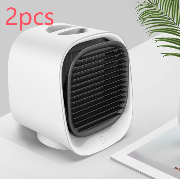 Air Cooler Fan Mini Desktop Air Conditioner with Night Light Mini USB Water Cooling
