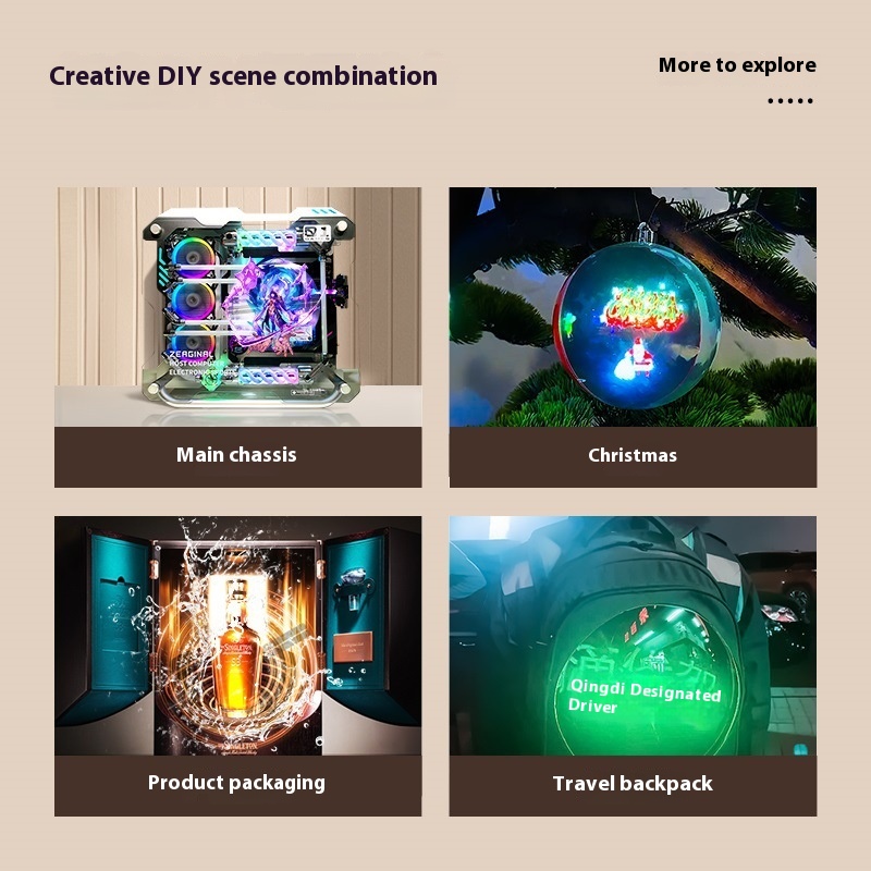 3d Holographic Projection Transparent Fan Screen Air Suspension Stereo Display - Image 2