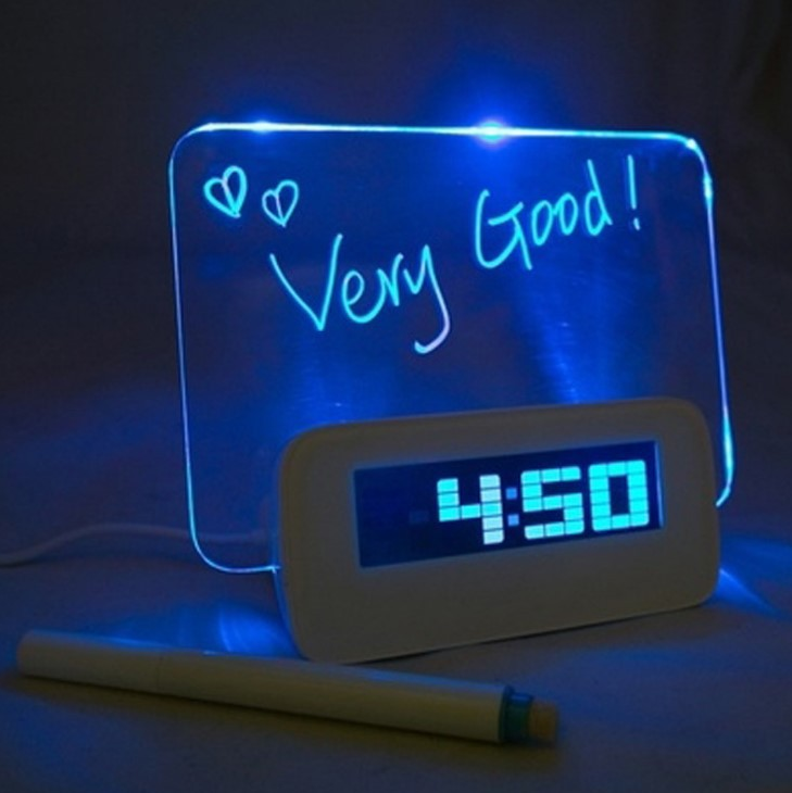 New Arrivials Superior Quality LED Luminous Message Board Digital Alarm Clock With Calendar