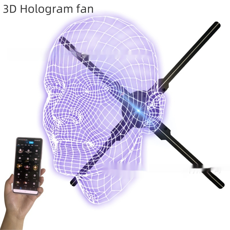 3D Fan-rotating Glasses-free WiFi Holographic Advertising Display - Image 3