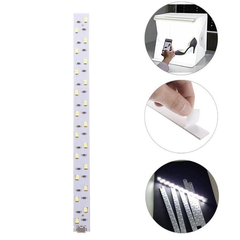 Folding Portable LED 20cm Light Bar Mini Studio Softbox - Image 3