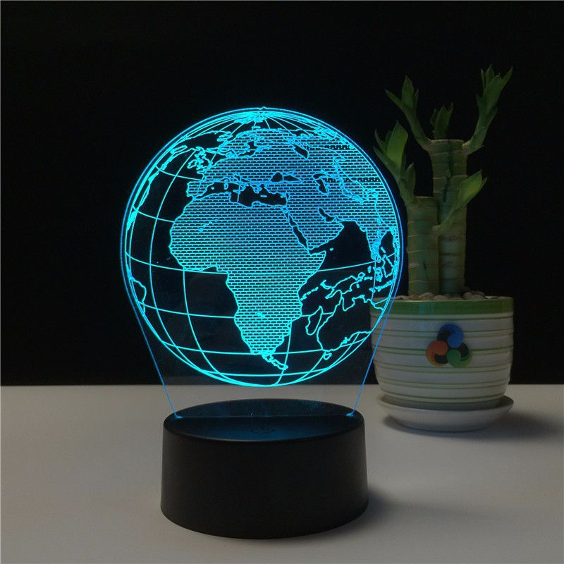 USB Night Light 3D Earth Globe Table Lamp RGB Creative - Image 2