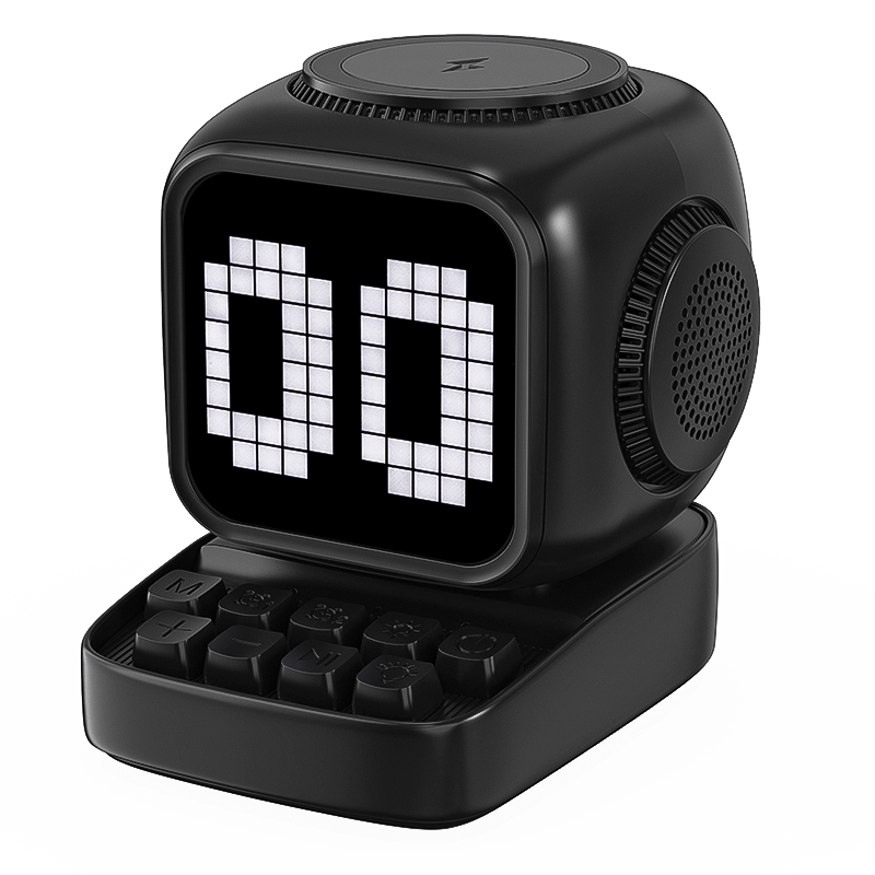 Pixel Bluetooth Speaker With Display And Wireless Charger - Image 4